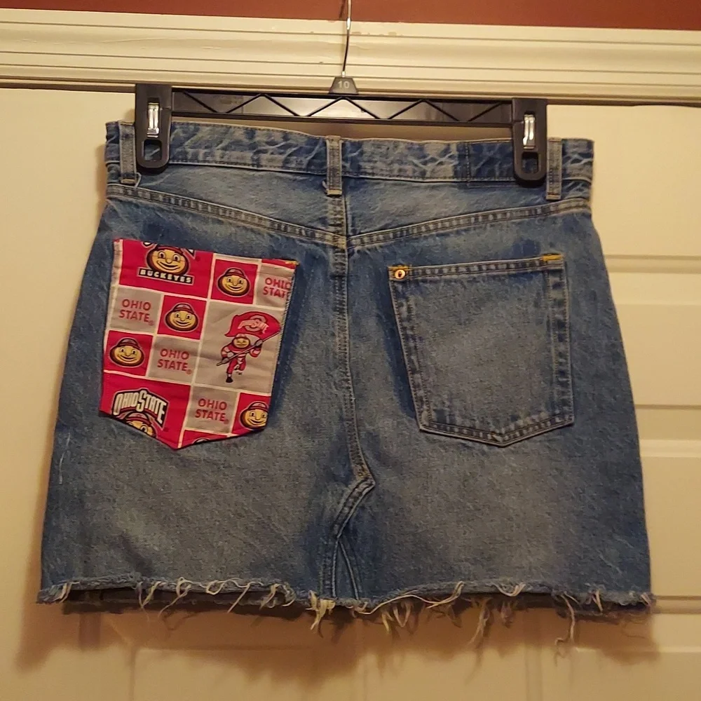 Women's Addie's Room Ohio State denim skirt - Picture 6 of 8